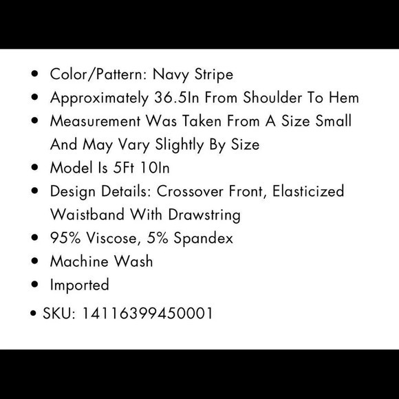 Chaser Crossover Mini Dress Navy Stripe Size Small New School‎ Spirit Collegiate - Picture 8 of 8